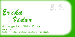 erika vidor business card